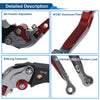 Honda CBR600RR (2007-2016) - Titanium Red Adjustable Brake Clutch Levers