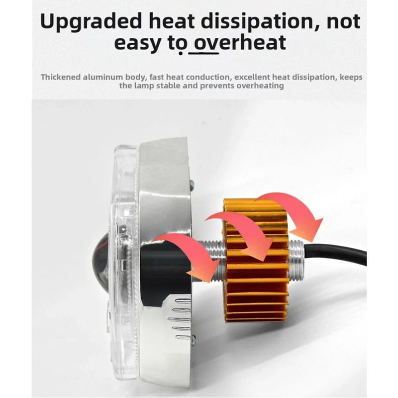 Motorcycle Headlight / 4.5 Inch / Waterproof Aluminum