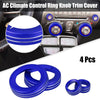 Chevrolet Camaro 4 x Blue Aluminum Alloy Center Control Ring Knob Cover