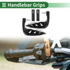 Motorcycle Handlebar End Diamond Pattern Black Hand Grips Cover Kit