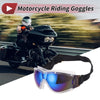 Motorcycle Goggles Colorful Lens White Frame PC PU