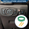 Ford Mustang (2015-2020) - Green 1 x Headlight Switch Knob Cover Ring