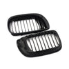 BMW E46 Pair Gloss Black Front Kidney Grilles Grill (1998–2006)