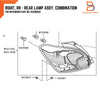 Mitsubishi Mirage Hatchback RH LED Tail Lamp (2016-2019)