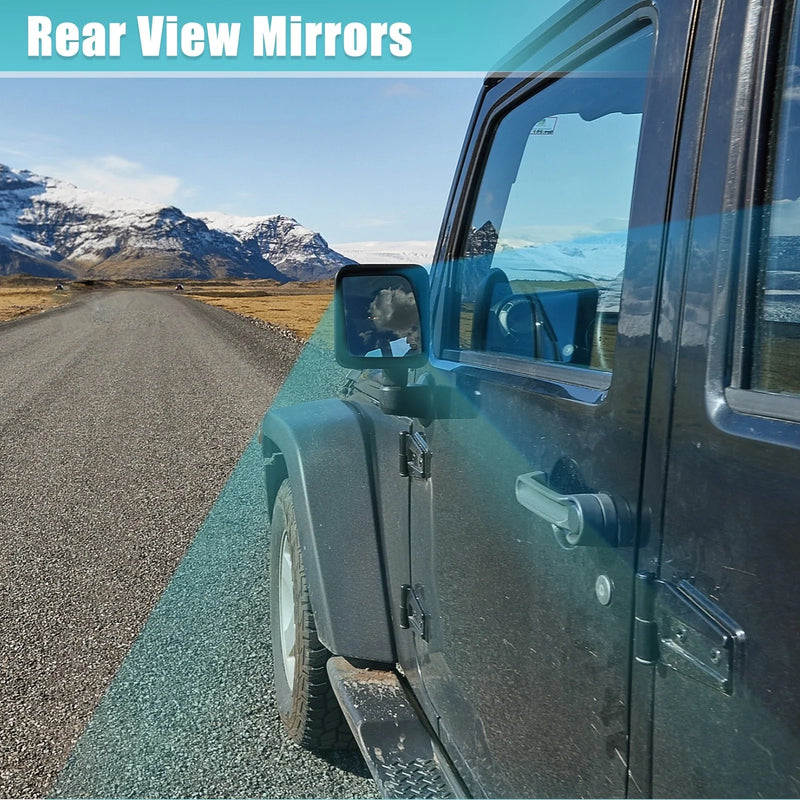 Jeep Wrangler (1987-1995, 1997-2002) - 2 x Quality Pair Side View Mirrors