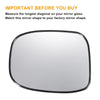 Honda Model with Lamp Left White Mirror Glass w/ Back Non-heated