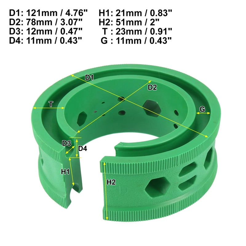 Ford Chevy Green Universal D-Type Coil Spring Rubber Buffer
