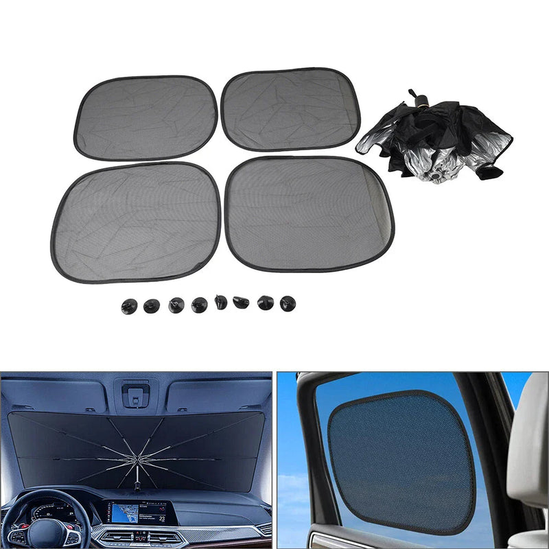 Car 4pcs Windshield Sun Shade Umbrella Front Visor
