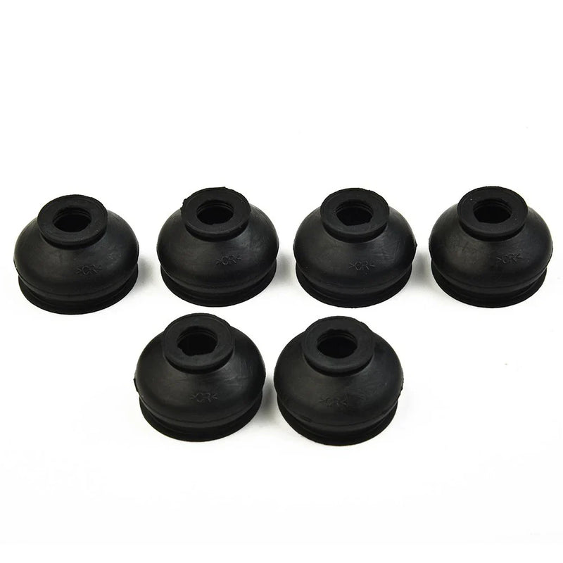 6pcs HQ Rubber Tie Rod End-Ball Joint Dust Boots Dust Cover Boot Gaiters Black