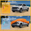 Chevy Silverado Orange with Zipper Car Cover 210D-PU Waterproof All Weather