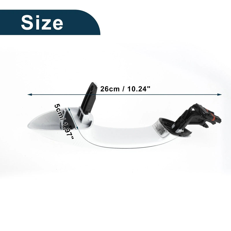BMW F07 White Silver Tone Front Right Exterior Door Handle