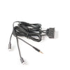 USB Type-C AUX RCA Audio Input Socket Panel Extension Cable Adapter Black
