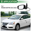 Nissan Sentra (2013-2015) Manual Folding Black Left Side Door Mirror