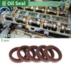 Make Model Oil Seal 27x37x7mm Brown 5 Pcs FKM Rubber