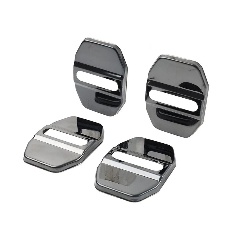 BMW F40 F45 G20, Benz C-Class, Maserati 4 x Black Car Door Lock Protective Covers