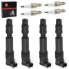 Honda CBR600F 4Pcs Ignition Stick Coils w/ Iridium Spark Plug (2002–2006)