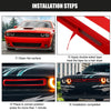 Dodge Challenger 2015-2022 Red Trim Front Grill Mesh Grille Inserts