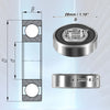 Make Model Deep Groove Ball Bearings 12x28x8mm Double Rubber Sealed