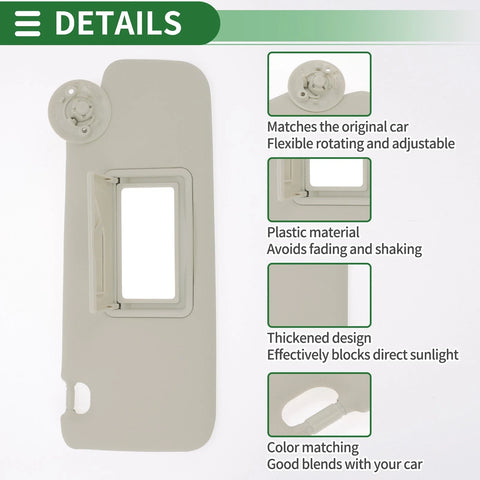 Chevrolet Sonic Right Sun Visor with Mirror (2012-2016)