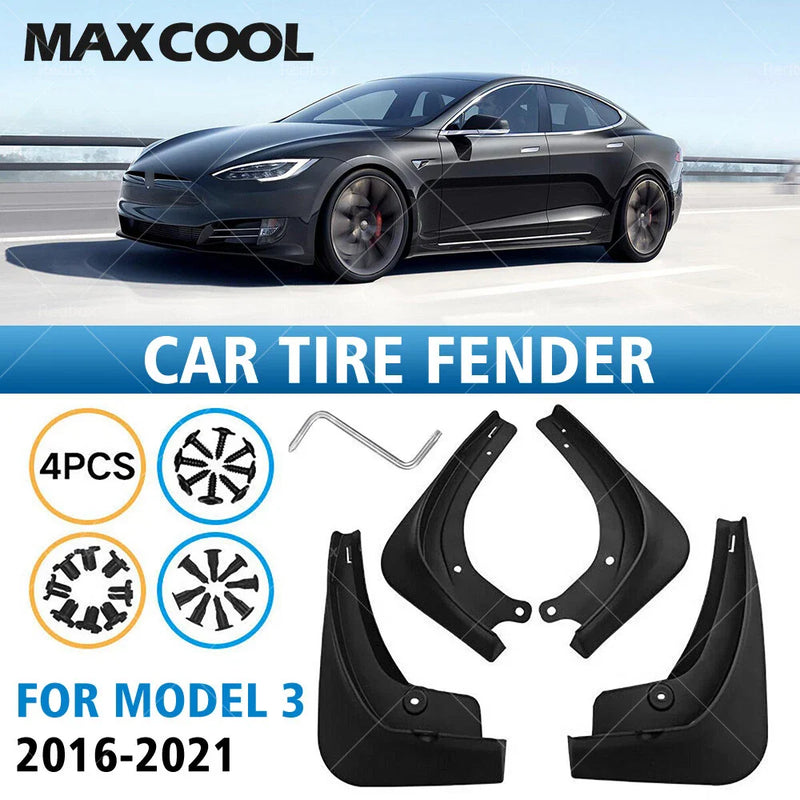 Tesla Model 3 4 Pcs Mud Flaps Splash Guards (2017-2023)