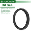Make Model Oil Seal Rotary Shaft Seal NBR Rubber 50x58x5mm Black 5 Pcs