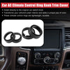 Dodge Ram 1500 - 4 x Black AC Switch Knob Cover Ring Trim