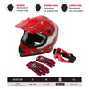 ATV Motorcycle Kid Motocross Offroad Black / Red Youth Dirt Bike Helmet