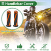 Motorcycle Hand Grips 7/8" 22mm Motorcycle Grips Rubber Black Orange