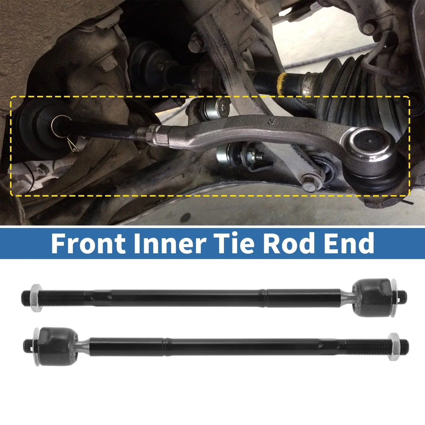 2 x Front Inner Tie Rod End Links for Toyota Matrix (2009-2014)