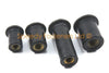 Well Nuts 8mm M4, 10mm M5, 13mm M6 Rubber Wellnuts Wall Cavity Fixings