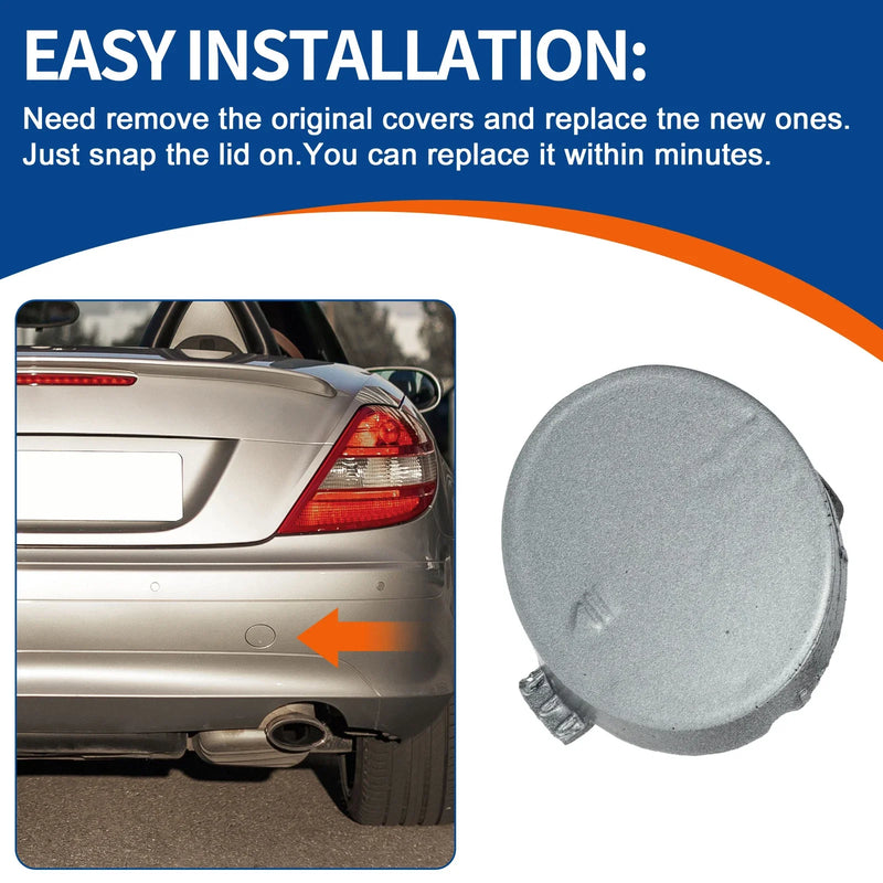 Mercedes-Benz (2008-2012) Dark Silver Rear Side Bumper Tow Hook Cover