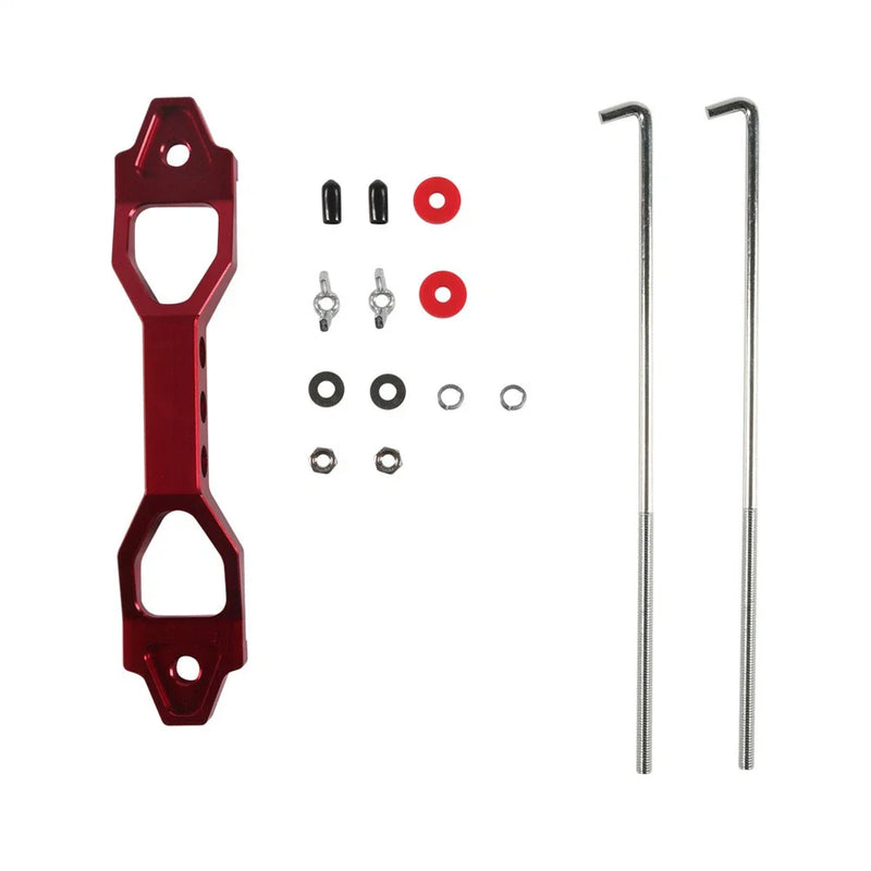Most Group Red Aluminum Battery Tie Down Bracket Hold Down Set