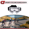 Motorcycle Riding Goggles with Transparent Lenses, White Frame Sunglasses