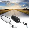 Motorcycle M8/M10 1 Set Rear View Mirror Carbon Fiber Pattern Black