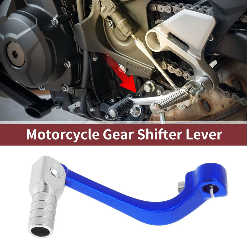 Honda CRF110F Folding Shifter Lever Blue Silver Tone (2013–2018)