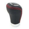 Car Black 5 Speed Leather Manual Gear Shift Lever Head