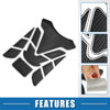 1 x Universal 3D Motorcycle Gas Tank Decal 7.68x5.63in Black Silver Tone