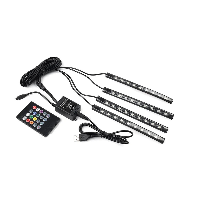 Car 36LED RGB Remote Control Decorative Foot Lamp