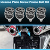 Universal Motorcycle M6 License Plate Screws Cover 3.38 cm 4 pcs