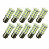 10 x CE BA15D 27SMD Red RV Marine Boat Trailer Light Bulbs