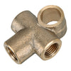 Car Brass T 3-Way Female Brake Line Pipe Fitting Connector (M10x1)