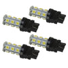 4 x White 3157 3156 LED 18SMD Tail Brake Backup Light Bulbs 8000K