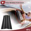 KIA Carens (2007-2012) Black 4 Pcs Door Pillar Window Trim