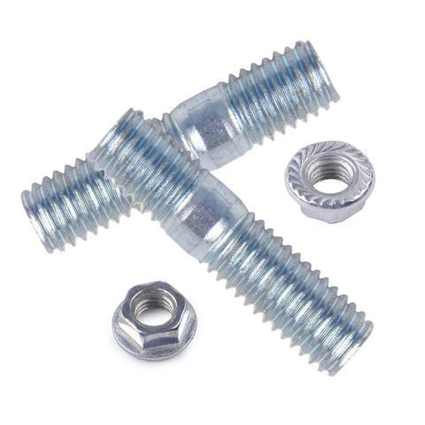 Honda GX110 GX120 GX160 GX200 168F 170F 2 x Exhaust Studs & 2 x Groove Kits