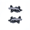 Hyundai Elantra 4pcs Silver Inner Door Handle, Black Base (2012-2016)