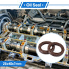 Oil Seal Rotary Shaft Seal FKM Rubber 28x40x7mm Brown 2 x Pcs