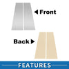 Ford Bronco (2021-2023) Silver Tone Door Pillar Window Trim