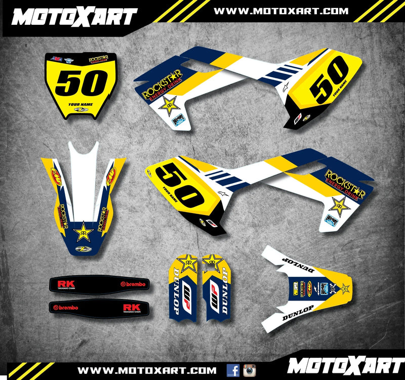 Husqvarna TC 50 Custom Graphics Kit NIMBLE STYLE Decals (2017-2019)