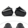 Harley Softail (2008-2017) Black / Chrome 2 x Rear Axle Cover Swingarm Caps