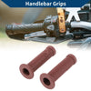 Motorcycle 7/8" 22mm Hand Grips Cover Rubber Deep Brown